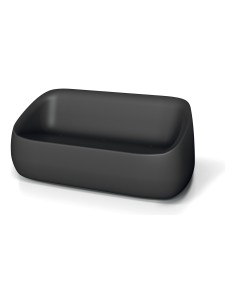 Loungesofa, Rotationsguss, abgerundet – Schwarz | Töpferkönig