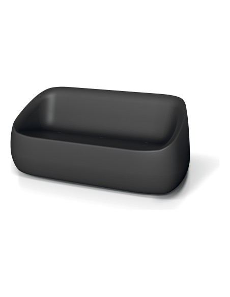 Loungesofa, Rotationsguss, abgerundet – Schwarz | Töpferkönig
