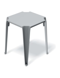 Beistelltisch / Hocker, stapelbar – Hellgrau | Töpferkönig