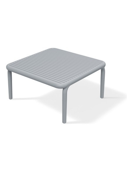 Couchtisch quadratisch mit Lamellen – Grau | Töpferkönig
