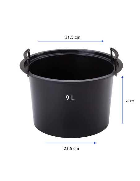 Vaso alto rotondo XXL con rilievo a onde Ø35 × 69 cm, 43,7 L – Bianco | Töpferkönig
