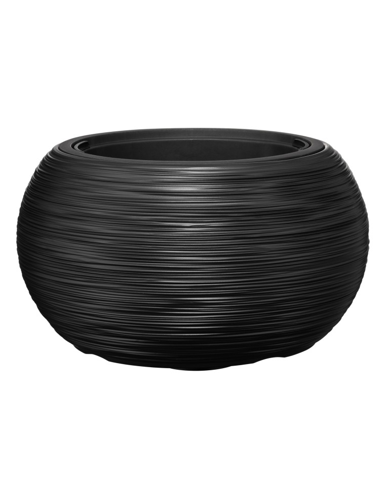 Vasque ronde XL Ø44 × 27 cm rainurée, 32 L – Anthracite | Töpferkönig