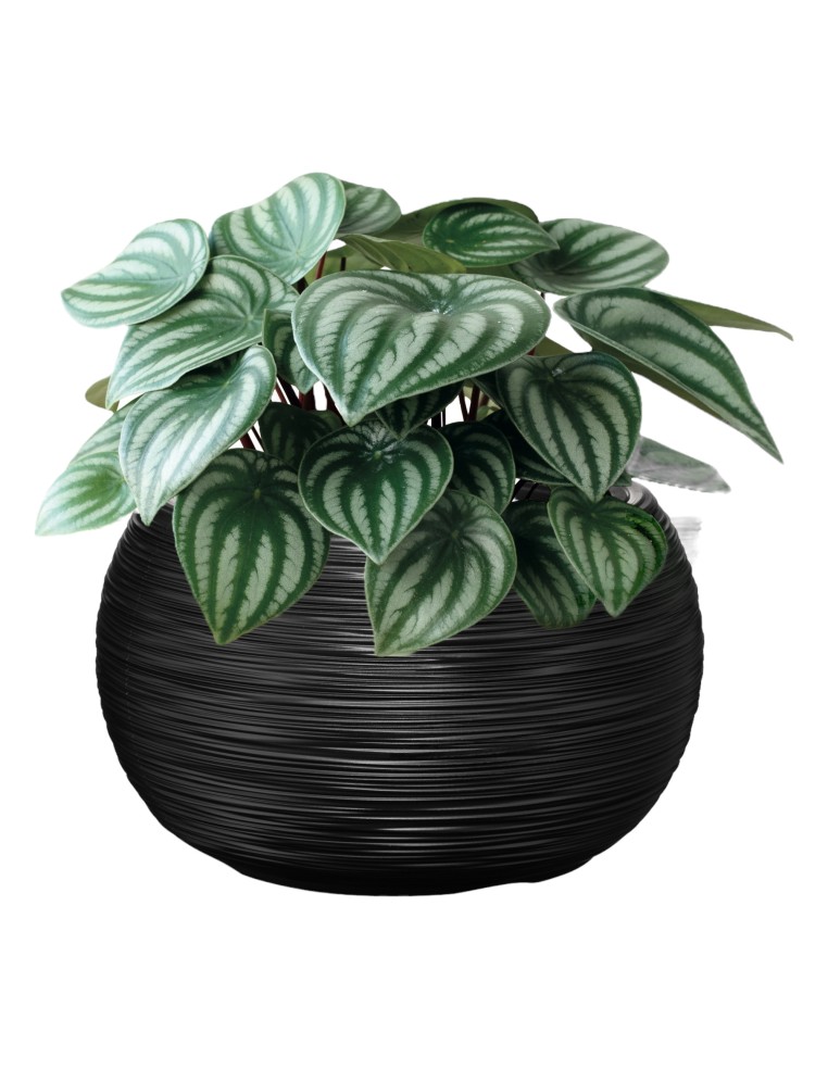 Vasque ronde XL Ø44 × 27 cm rainurée, 32 L – Anthracite | Töpferkönig