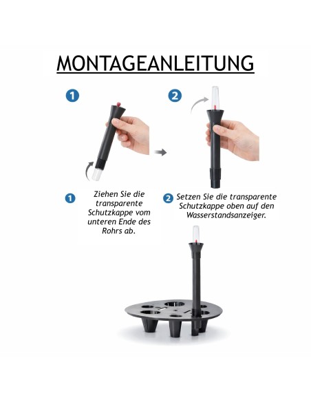 Pflanzschale rund XL Ø44 × 27 cm Gerillt mit Bewässerungssystem, 32 L – Grau | Töpferkönig