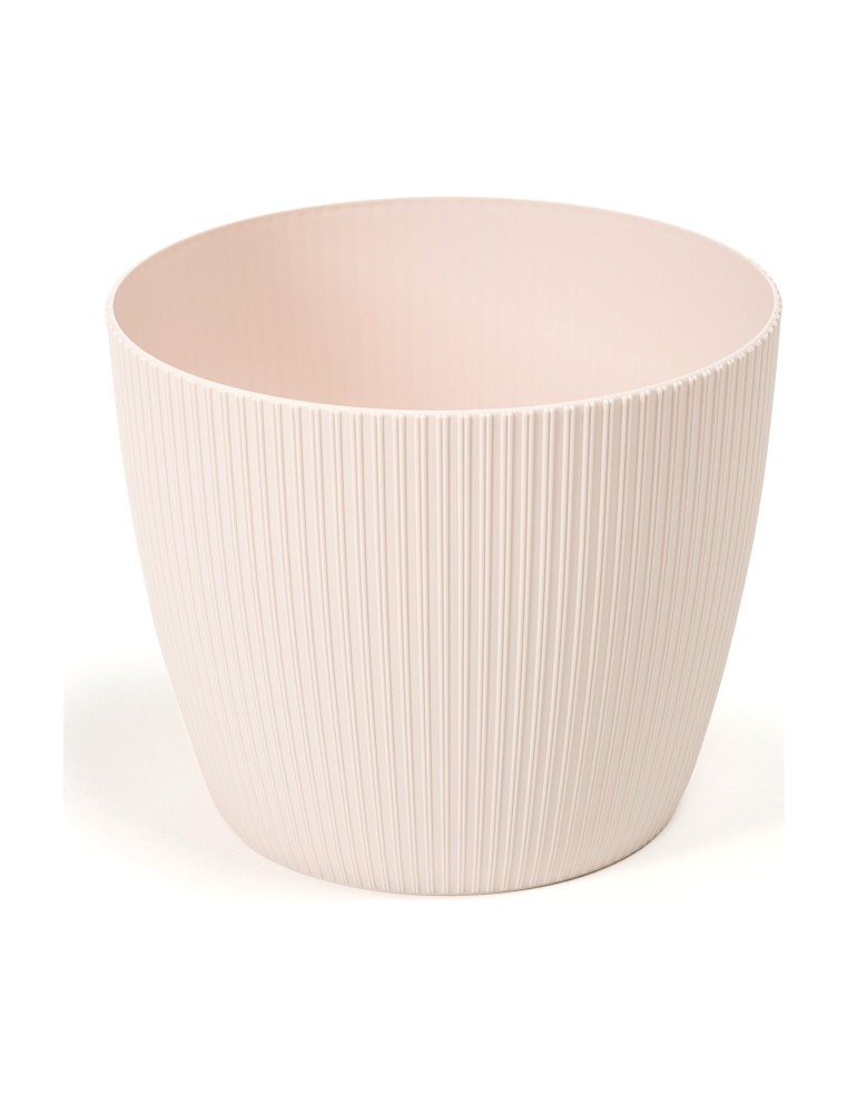 Cubremacetas redondo L Ø22 × 18 cm estriado, 5,2 L – Rosa claro