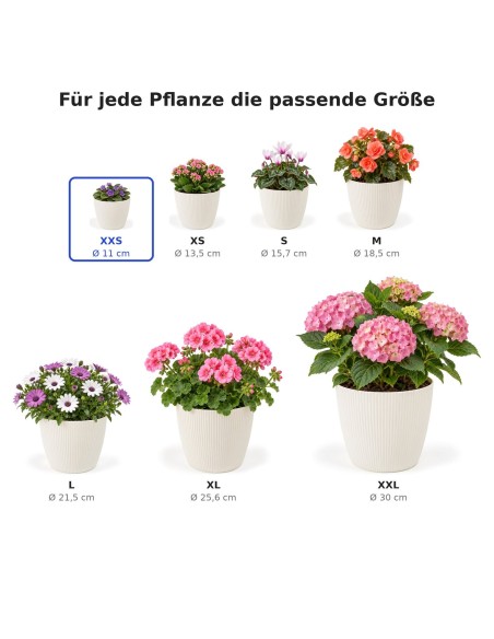 Sierpot rond Ø11 × 8 cm geribbeld, 0,5 L – Crème