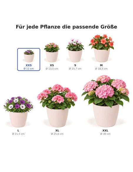 Sierpot rond Ø11 × 9 cm geribbeld, 0,5 L – Lichtroze