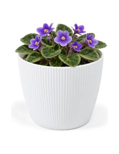Cubremacetas redondo Ø11 × 9 cm estriado, 0,5 L – Blanco