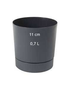 Übertopf rund Ø11 × 12 cm Matt, 0,7 L – Anthrazit | Töpferkönig