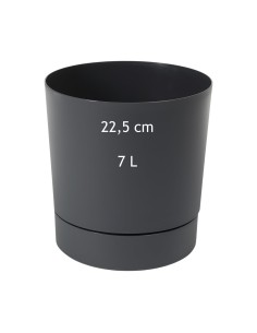 Sierpot rond Ø23 × 24 cm mat, 7 L – Antraciet | Töpferkönig