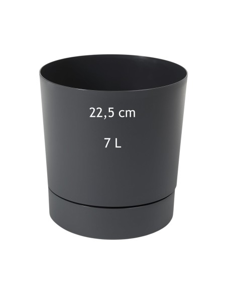 Übertopf rund Ø23 × 24 cm Matt, 7 L – Anthrazit | Töpferkönig