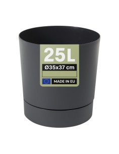 Coprivaso rotondo Ø35 × 37 cm opaco, 25 L – Antracite | Töpferkönig