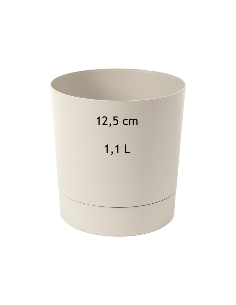 Coprivaso rotondo Ø13 × 13 cm opaco, 1,1 L – Bianco cotone | Töpferkönig