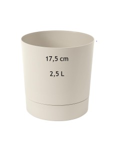 Coprivaso rotondo Ø18 × 19 cm opaco, 2,5 L – Bianco cotone | Töpferkönig
