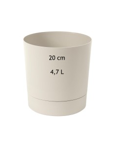 Sierpot rond Ø20 × 21 cm mat, 4,7 L – Katoenwit | Töpferkönig