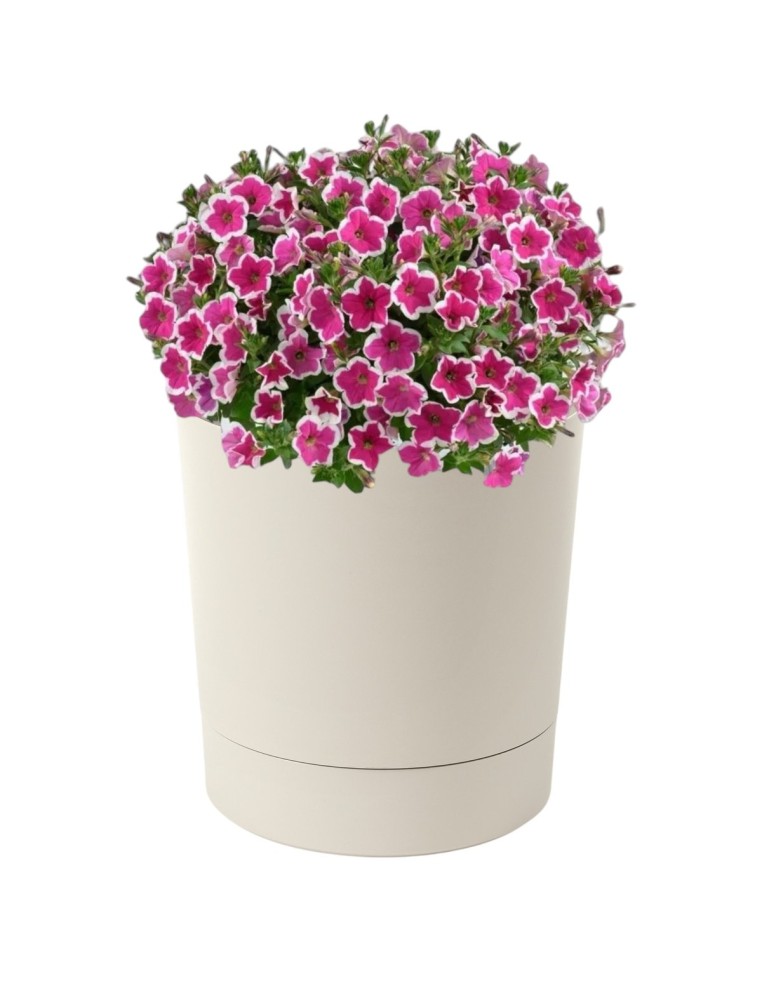 Cubremacetas redondo Ø20 × 21 cm mate, 4,7 L – Blanco algodón | Töpferkönig