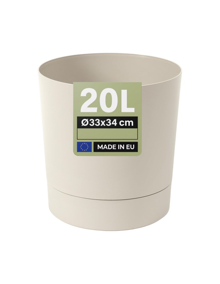 Cache-pot rond Ø33 × 34 cm mat, 20 L – Coton | Töpferkönig