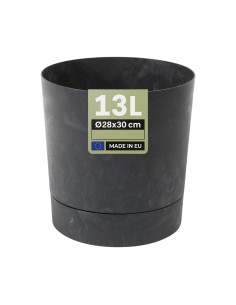 Übertopf rund Ø28 × 30 cm Beton-Optik, 13 L – Beton Schwarz | Töpferkönig