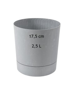 Cache-pot rond Ø18 × 19 cm aspect béton, 2,5 L – Béton gris | Töpferkönig