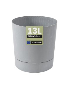 Cache-pot rond Ø28 × 30 cm aspect béton, 13 L – Béton gris | Töpferkönig