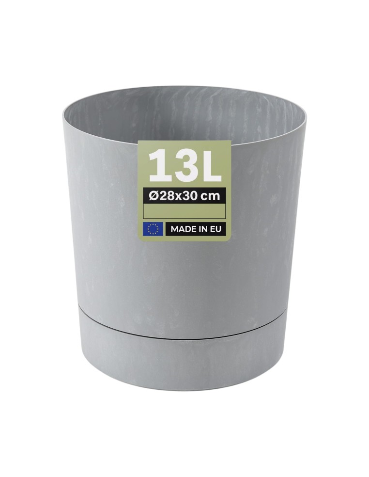 Sierpot rond Ø28 × 30 cm betonlook, 13 L – Betongrijs | Töpferkönig