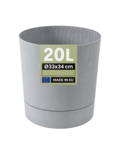 Sierpot rond Ø33 × 34 cm betonlook, 20 L – Betongrijs | Töpferkönig