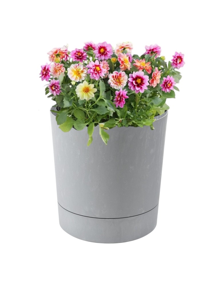 Cache-pot rond Ø33 × 34 cm aspect béton, 20 L – Béton gris | Töpferkönig