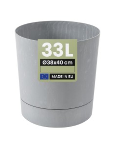 Übertopf rund Ø38 × 40 cm Beton-Optik, 33 L – Beton Grau | Töpferkönig