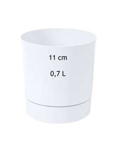 Cubremacetas redondo Ø11 × 12 cm mate, 0,7 L – Blanco | Töpferkönig