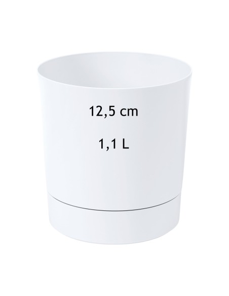 Sierpot rond Ø13 × 13 cm mat, 1,1 L – Wit | Töpferkönig