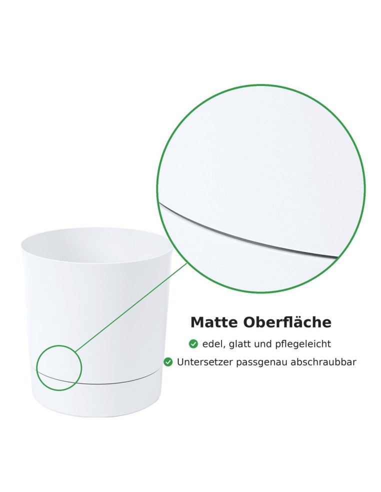 Sierpot rond Ø13 × 13 cm mat, 1,1 L – Wit | Töpferkönig