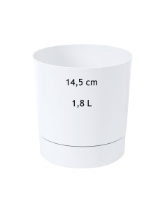 Sierpot rond Ø15 × 15 cm mat, 1,8 L – Wit | Töpferkönig