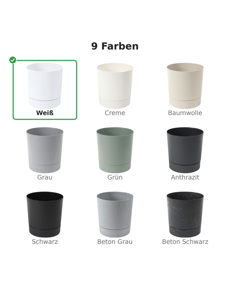 Sierpot rond Ø18 × 19 cm mat, 2,5 L – Wit | Töpferkönig