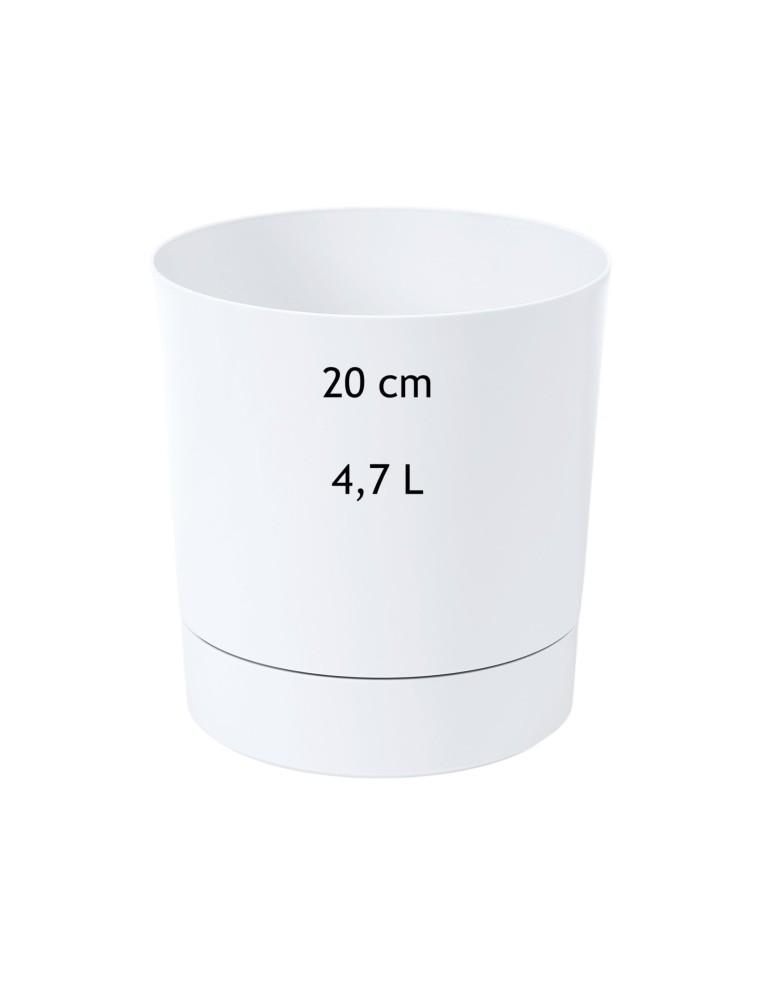 Coprivaso rotondo Ø20 × 21 cm opaco, 4,7 L – Bianco | Töpferkönig