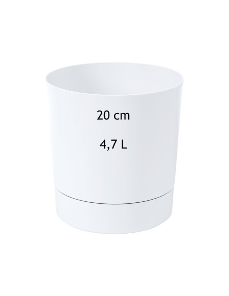 Cache-pot rond Ø20 × 21 cm mat, 4,7 L – Blanc | Töpferkönig
