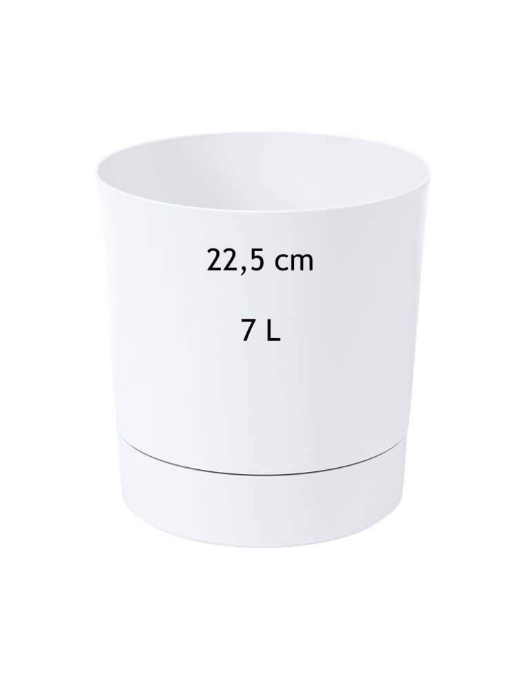 Cubremacetas redondo Ø23 × 24 cm mate, 7 L – Blanco | Töpferkönig