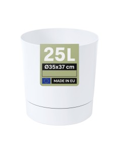 Cubremacetas redondo Ø35 × 37 cm mate, 25 L – Blanco | Töpferkönig