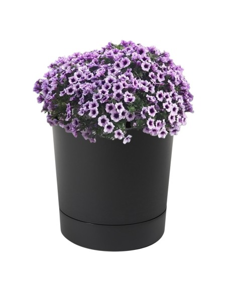 Cache-pot rond Ø15 × 15 cm mat, 1,8 L – Noir | Töpferkönig