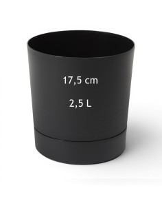 Sierpot rond Ø18 × 19 cm mat, 2,5 L – Zwart | Töpferkönig