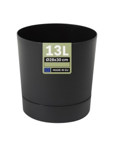 Übertopf rund Ø28 × 30 cm Matt, 13 L – Schwarz | Töpferkönig
