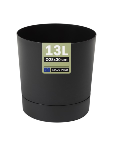 Sierpot rond Ø28 × 30 cm mat, 13 L – Zwart | Töpferkönig