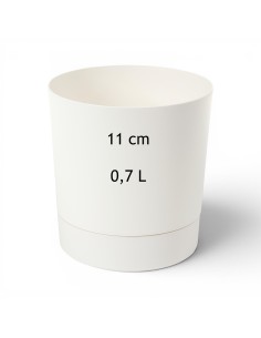 Cache-pot rond Ø11 × 12 cm mat, 0,7 L – Crème | Töpferkönig