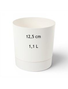 Coprivaso rotondo Ø13 × 13 cm opaco, 1,1 L – Crema | Töpferkönig