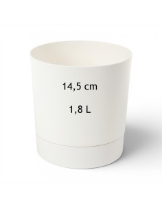Cubremacetas redondo Ø15 × 15 cm mate, 1,8 L – Crema | Töpferkönig