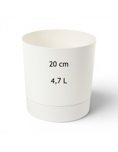 Coprivaso rotondo Ø20 × 21 cm opaco, 4,7 L – Crema | Töpferkönig