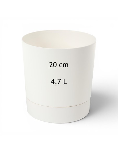 Übertopf rund Ø20 × 21 cm Matt, 4,7 L – Creme | Töpferkönig