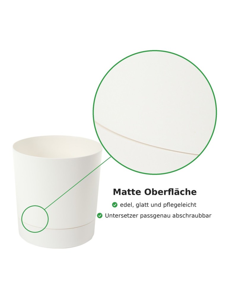 Übertopf rund Ø23 × 24 cm Matt, 7 L – Creme | Töpferkönig