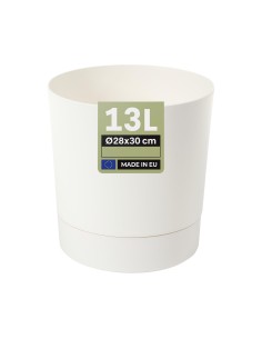 Coprivaso rotondo Ø28 × 30 cm opaco, 13 L – Crema | Töpferkönig