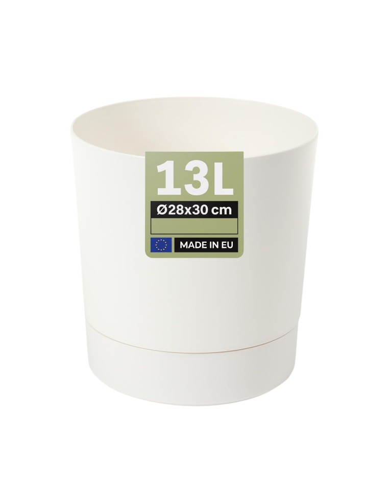 Sierpot rond Ø28 × 30 cm mat, 13 L – Crème | Töpferkönig