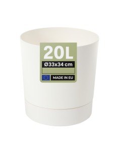 Übertopf rund Ø33 × 34 cm Matt, 20 L – Creme | Töpferkönig